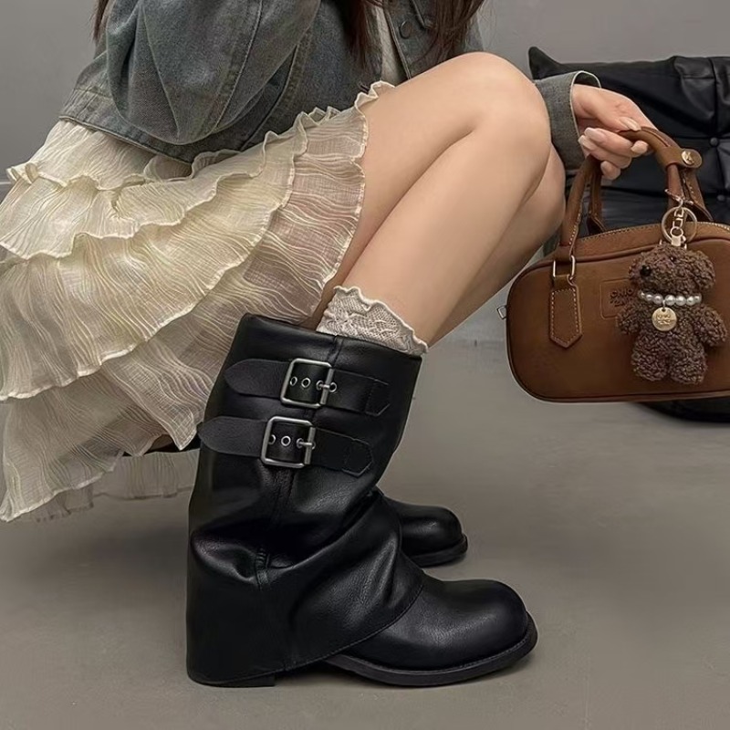 Damskie czarne botki do połowy – Boot Sock Slouchy recenzja i cena